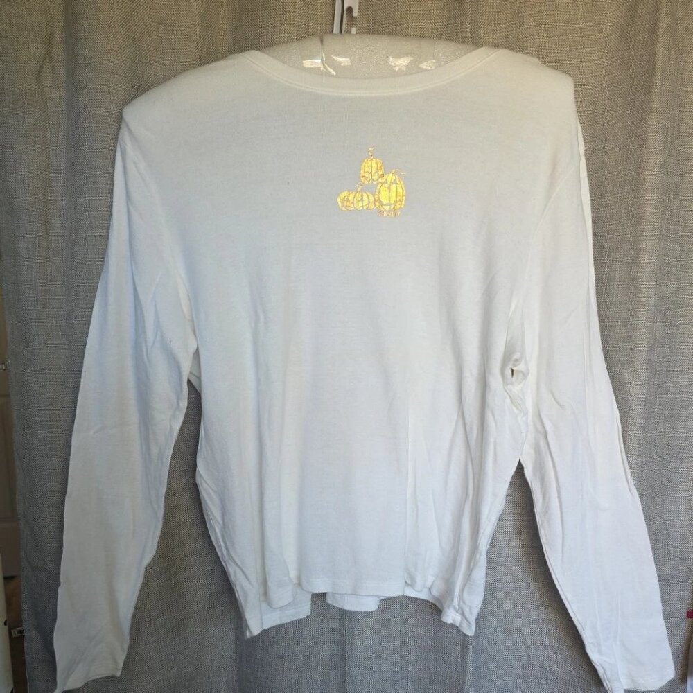 Set of 2 Old Navy Halloween graphic t-shirts white and orange Women's size XXL